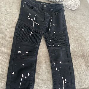 Black Splatter Paint Jeans